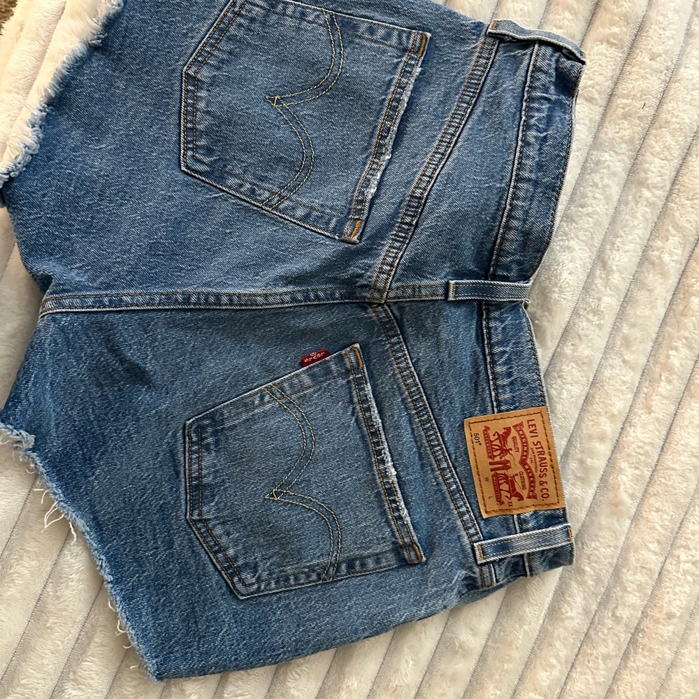 Levi's Blue Denim Cutoff Shorts